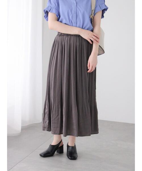 Te chichi TERRASSE（テチチテラス）の「【選べる着丈】消しプリーツスカート（スカート・レディース・ベージュ/ブルー/チャコールグレー/ブラック・ﾌﾘｰ(M)/ﾌﾘｰ(L)）」の18枚目の写真