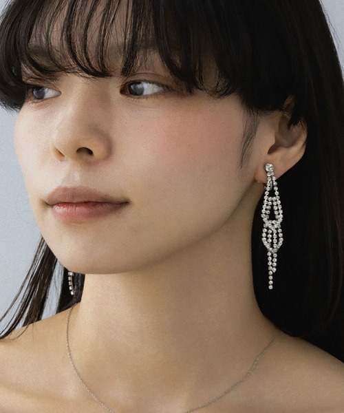 LA MUe(ラミュー)の「【LA MUE】ビジューロングイヤリング(イヤリング・レディース・シルバー/ゴールド・FREE)」の3枚目の写真