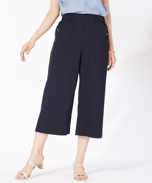 BELLUNA PLUS(ベルーナ)の「サラリ綿混ベイカーキュロットパンツ(その他パンツ・レディース・チャコール/ベージュ/ネイビー/テラコッタ・X-LARGE/LARGE/MEDIUM/SMALL)」の4枚目の写真