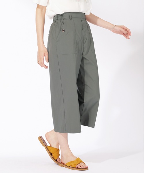 BELLUNA PLUS(ベルーナ)の「サラリ綿混ベイカーキュロットパンツ(その他パンツ・レディース・チャコール/ベージュ/ネイビー/テラコッタ・X-LARGE/LARGE/MEDIUM/SMALL)」の1枚目の写真