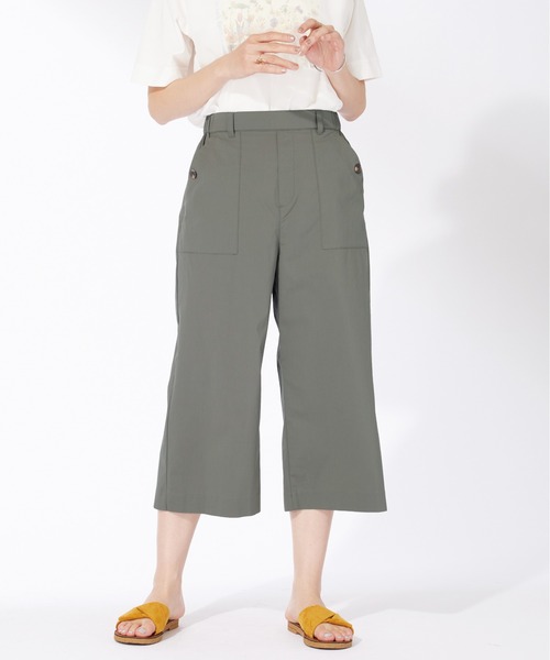 BELLUNA PLUS(ベルーナ)の「サラリ綿混ベイカーキュロットパンツ(その他パンツ・レディース・チャコール/ベージュ/ネイビー/テラコッタ・X-LARGE/LARGE/MEDIUM/SMALL)」の7枚目の写真