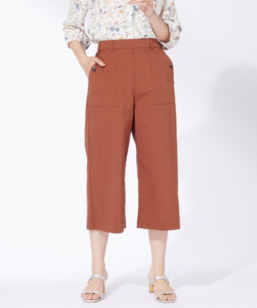 BELLUNA PLUS(ベルーナ)の「サラリ綿混ベイカーキュロットパンツ(その他パンツ・レディース・チャコール/ベージュ/ネイビー/テラコッタ・X-LARGE/LARGE/MEDIUM/SMALL)」の12枚目の写真
