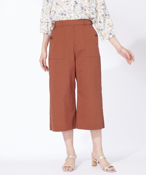 BELLUNA PLUS(ベルーナ)の「サラリ綿混ベイカーキュロットパンツ(その他パンツ・レディース・チャコール/ベージュ/ネイビー/テラコッタ・X-LARGE/LARGE/MEDIUM/SMALL)」の14枚目の写真