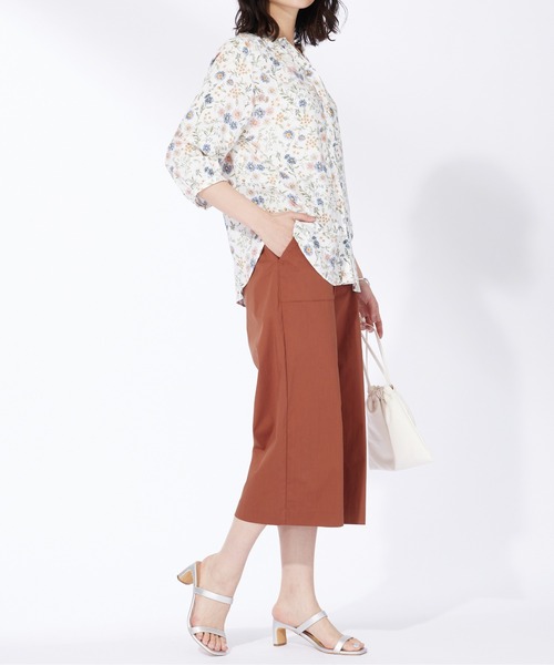 BELLUNA PLUS(ベルーナ)の「サラリ綿混ベイカーキュロットパンツ(その他パンツ・レディース・チャコール/ベージュ/ネイビー/テラコッタ・X-LARGE/LARGE/MEDIUM/SMALL)」の17枚目の写真