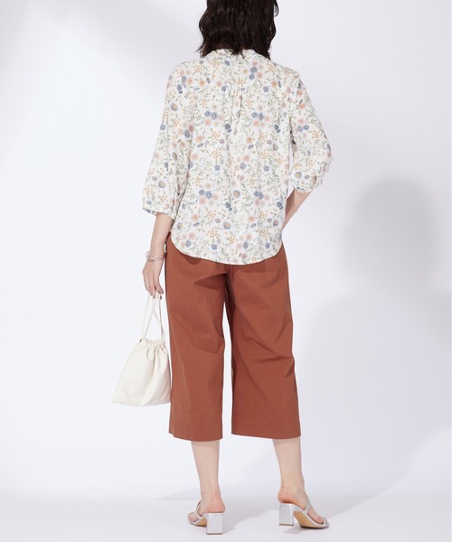 BELLUNA PLUS(ベルーナ)の「サラリ綿混ベイカーキュロットパンツ(その他パンツ・レディース・チャコール/ベージュ/ネイビー/テラコッタ・X-LARGE/LARGE/MEDIUM/SMALL)」の18枚目の写真
