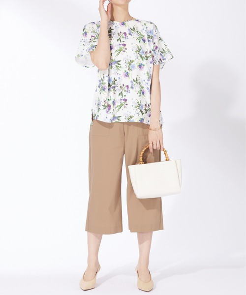 BELLUNA PLUS(ベルーナ)の「サラリ綿混ベイカーキュロットパンツ(その他パンツ・レディース・チャコール/ベージュ/ネイビー/テラコッタ・X-LARGE/LARGE/MEDIUM/SMALL)」の21枚目の写真