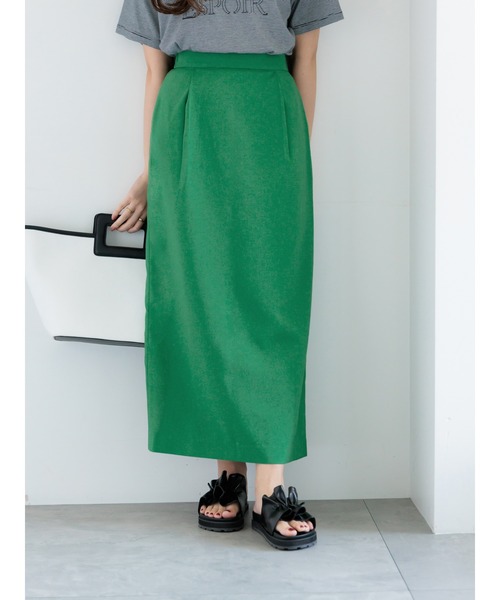 Te chichi(テチチ)の「ペンシルロングスカート(スカート・レディース・ブラック/グリーン/ライトベージュ・マルチサイズ)」の3枚目の写真