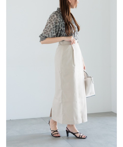 Te chichi(テチチ)の「ペンシルロングスカート(スカート・レディース・ブラック/グリーン/ライトベージュ・マルチサイズ)」の5枚目の写真