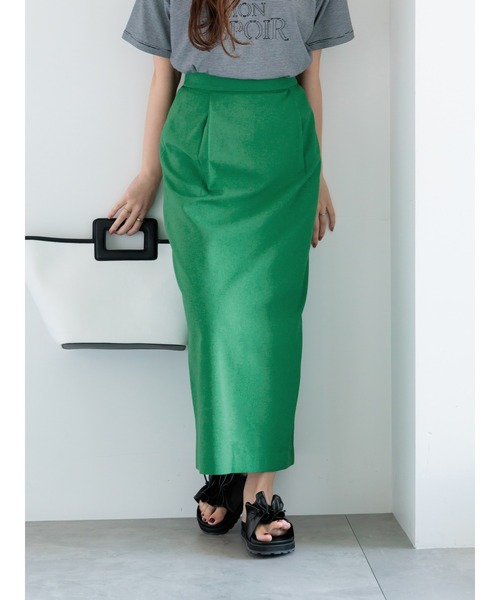 Te chichi(テチチ)の「ペンシルロングスカート(スカート・レディース・ブラック/グリーン/ライトベージュ・マルチサイズ)」の9枚目の写真