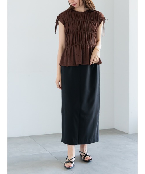 Te chichi(テチチ)の「ペンシルロングスカート(スカート・レディース・ブラック/グリーン/ライトベージュ・マルチサイズ)」の11枚目の写真