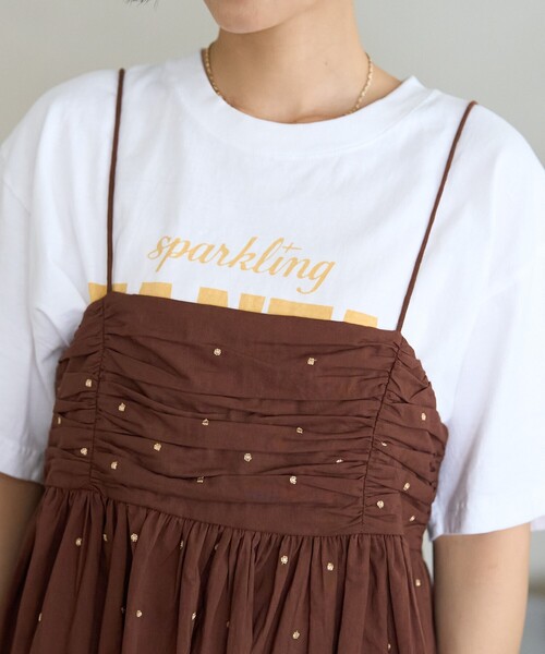 FREAK'S STORE(フリークスストア)の「インド ラメドット バックオープンキャミソール/バックシャン(キャミソール・レディース・ブラウン/ナチュラル/ブラック・フリ-)」の20枚目の写真