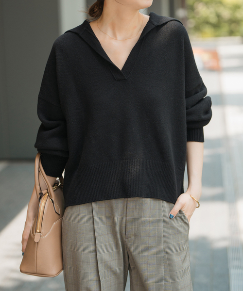 ウール混ポロシャツプルオーバー（ニット/セーター）｜Spick & Span