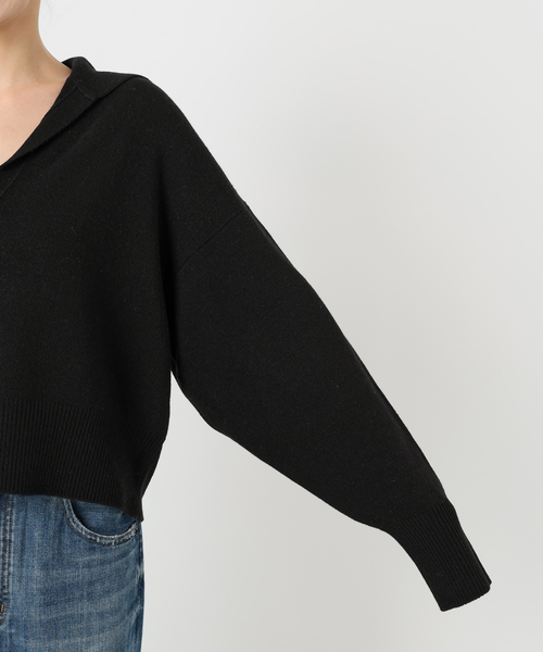 Spick＆Span ウール混ポロシャツプルオーバー ウール混ポロシャツプルオーバー（ニット/セーター）｜Spick