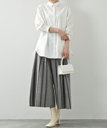 aunt lily（アントリリー）の「軽量＆ソフトデニムフレアーパンツ｜デニム スカート見え 体型カバー 軽い ゆったりシルエット 柔らか（その他パンツ）」