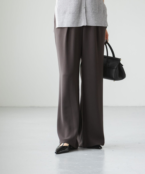 セール】【洗える】ライトジョーゼットドレープパンツ（スラックス