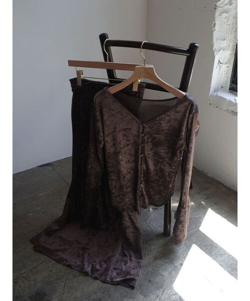 LAGUNAMOON（ラグナムーン）の「シアーベロアナロースカート（スカート・レディース・アイボリー/ブラック/ブラウン・SMALL/MEDIUM）」の18枚目の写真