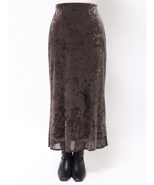 LAGUNAMOON（ラグナムーン）の「シアーベロアナロースカート（スカート・レディース・アイボリー/ブラック/ブラウン・SMALL/MEDIUM）」の19枚目の写真