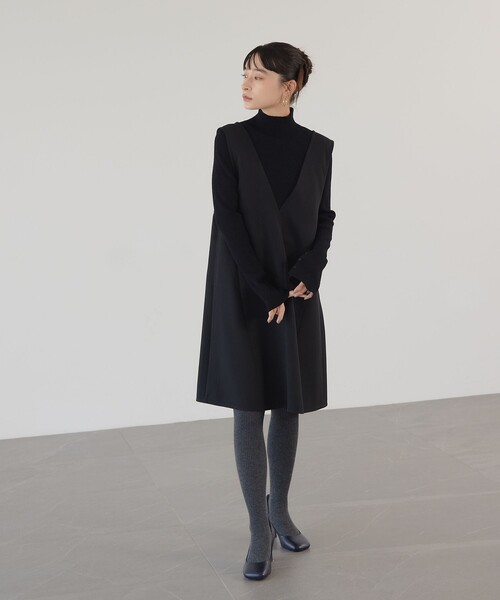 EMMEL REFINES（エメルリファインズ）の「＜EMMEL REFINES＞EM Aライン ミニジャンスカ（ワンピース・レディース・ダークブラウン/ブラック・FREE）」の18枚目の写真