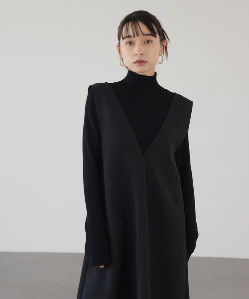 EMMEL REFINES（エメルリファインズ）の「＜EMMEL REFINES＞EM Aライン ミニジャンスカ（ワンピース・レディース・ダークブラウン/ブラック・FREE）」の20枚目の写真