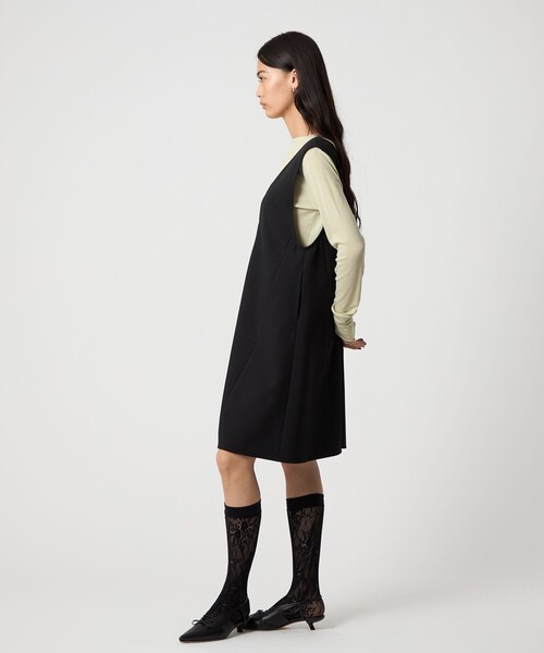 EMMEL REFINES（エメルリファインズ）の「＜EMMEL REFINES＞EM Aライン ミニジャンスカ（ワンピース・レディース・ダークブラウン/ブラック・FREE）」の4枚目の写真