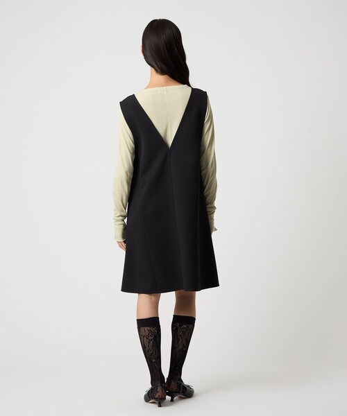 EMMEL REFINES（エメルリファインズ）の「＜EMMEL REFINES＞EM Aライン ミニジャンスカ（ワンピース・レディース・ダークブラウン/ブラック・FREE）」の5枚目の写真