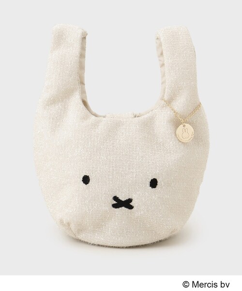 OPAQUE.CLIP（オペークドットクリップ）の「【miffyコラボ】キラキラマルシェバッグ（ハンドバッグ・レディース・シルバー系7/ゴールド系7/オフホワイト/ブラック/ライトベージュ・00）」の3枚目の写真