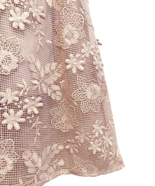 honey mi honey ハニーミーハニー チュールワンピース セール】flower mesh two-way one-piece（ワンピース）｜HONEY