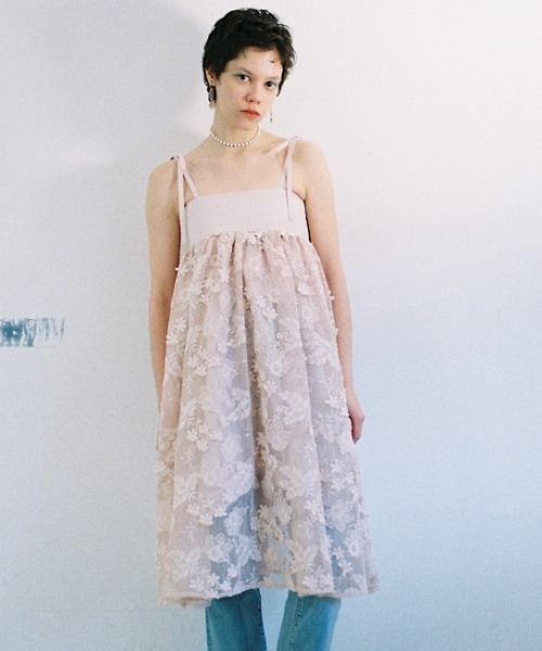 セール】flower mesh two-way one-piece（ワンピース）｜HONEY