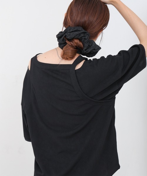 Bab(バブ)の「アシメコクーンスリーブカットソー(Tシャツ/カットソー・レディース・ブルー/オフホワイト/ブラック・FREE)」の16枚目の写真
