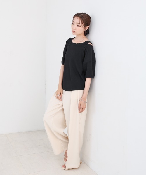 Bab(バブ)の「アシメコクーンスリーブカットソー(Tシャツ/カットソー・レディース・ブルー/オフホワイト/ブラック・FREE)」の21枚目の写真