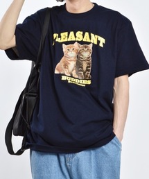 【MODISH GAZE】アニマルプリントTシャツ CATプリント