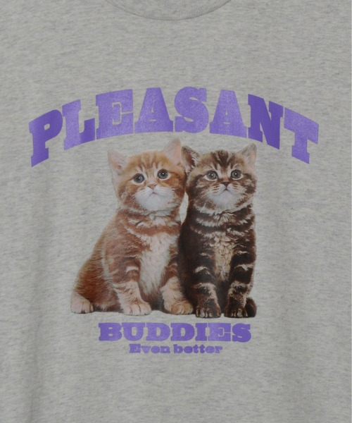 MODISH GAZE(モディシュガゼ)の「【MODISH GAZE】アニマルプリントTシャツ CATプリント(Tシャツ/カットソー・メンズ・ホワイト/オートミール/ネイビー/ブラック・MEDIUM/LARGE/X-LARGE)」の13枚目の写真
