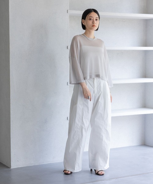 セール】ラメシアーニット_5分袖（ニット/セーター）｜A part by