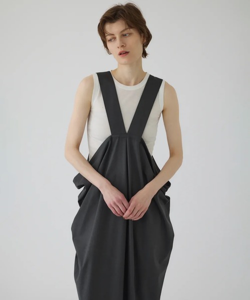 RIM.ARK リムアーク ドレープジャンパースカート 36 ブラック RIM.ARK（リムアーク）の「【RIM.ARK/リムアーク】Drape jumper SK