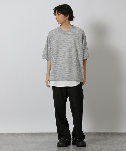 LAKOLE(ラコレ)の「透かしボーダー半袖T / 580733(Tシャツ/カットソー・メンズ・ライトグレー/ブルー/ブラック・LARGE/MEDIUM)」の15枚目の写真