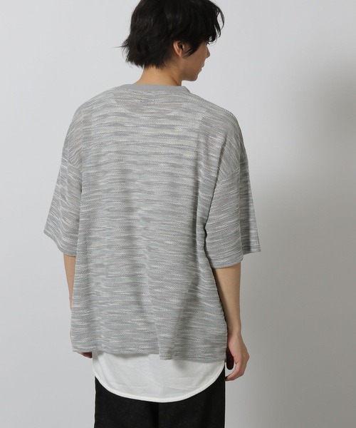 LAKOLE(ラコレ)の「透かしボーダー半袖T / 580733(Tシャツ/カットソー・メンズ・ライトグレー/ブルー/ブラック・LARGE/MEDIUM)」の14枚目の写真
