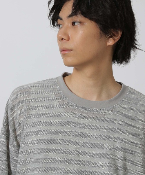 LAKOLE(ラコレ)の「透かしボーダー半袖T / 580733(Tシャツ/カットソー・メンズ・ライトグレー/ブルー/ブラック・LARGE/MEDIUM)」の13枚目の写真