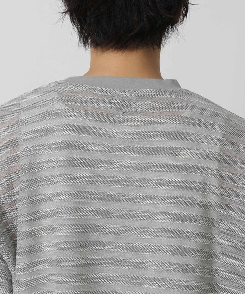 LAKOLE(ラコレ)の「透かしボーダー半袖T / 580733(Tシャツ/カットソー・メンズ・ライトグレー/ブルー/ブラック・LARGE/MEDIUM)」の22枚目の写真