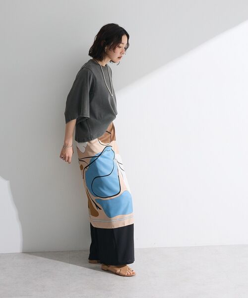 Sugar spoon（シュガースプーン）の「・SUGAR SPOON ワイドスリーブTEE（Tシャツ/カットソー・レディース・ダークベージュ/カーキ/チャコールグレー・FREE）」の5枚目の写真