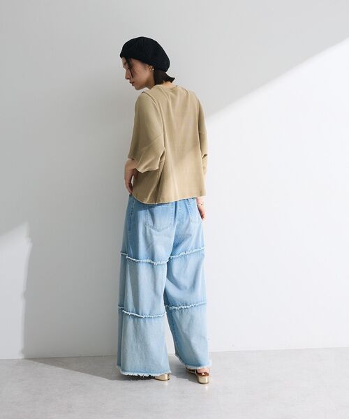 Sugar spoon（シュガースプーン）の「・SUGAR SPOON ワイドスリーブTEE（Tシャツ/カットソー・レディース・ダークベージュ/カーキ/チャコールグレー・FREE）」の12枚目の写真