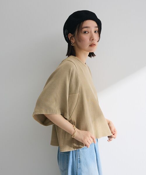 Sugar spoon（シュガースプーン）の「・SUGAR SPOON ワイドスリーブTEE（Tシャツ/カットソー・レディース・ダークベージュ/カーキ/チャコールグレー・FREE）」の14枚目の写真