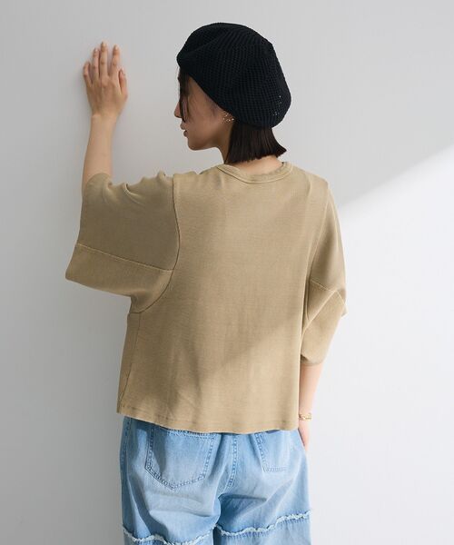 Sugar spoon（シュガースプーン）の「・SUGAR SPOON ワイドスリーブTEE（Tシャツ/カットソー・レディース・ダークベージュ/カーキ/チャコールグレー・FREE）」の15枚目の写真