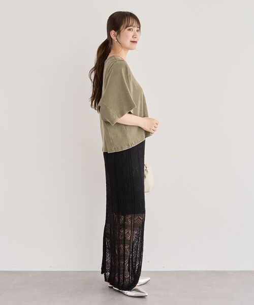 Sugar spoon（シュガースプーン）の「・SUGAR SPOON ワイドスリーブTEE（Tシャツ/カットソー・レディース・ダークベージュ/カーキ/チャコールグレー・FREE）」の19枚目の写真