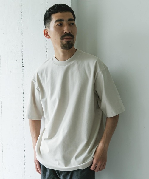 URBAN RESEARCH DOORS(アーバンリサーチドアーズ)の「ミラノリブシルケット ショートスリーブTシャツ(Tシャツ/カットソー・メンズ・グレー系その他/チャコールグレー/ブラウン・MEDIUM/LARGE)」の1枚目の写真
