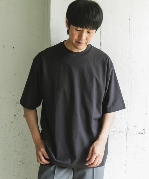 URBAN RESEARCH DOORS(アーバンリサーチドアーズ)の「ミラノリブシルケット ショートスリーブTシャツ(Tシャツ/カットソー・メンズ・グレー系その他/チャコールグレー/ブラウン・MEDIUM/LARGE)」の2枚目の写真