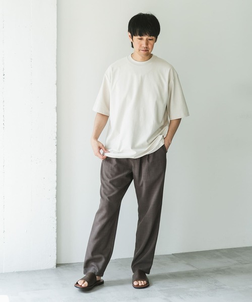 URBAN RESEARCH DOORS(アーバンリサーチドアーズ)の「ミラノリブシルケット ショートスリーブTシャツ(Tシャツ/カットソー・メンズ・グレー系その他/チャコールグレー/ブラウン・MEDIUM/LARGE)」の4枚目の写真