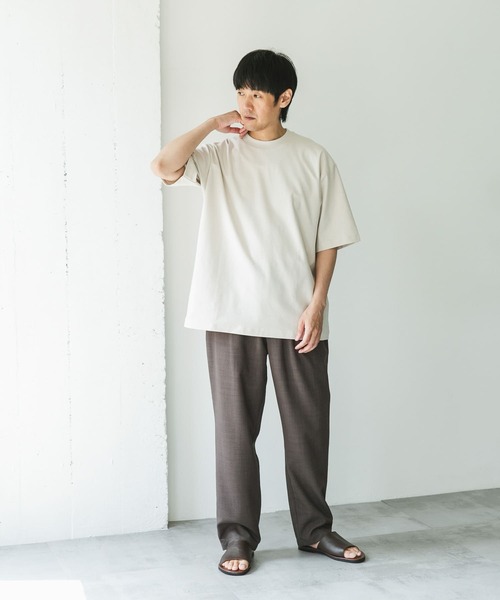 URBAN RESEARCH DOORS(アーバンリサーチドアーズ)の「ミラノリブシルケット ショートスリーブTシャツ(Tシャツ/カットソー・メンズ・グレー系その他/チャコールグレー/ブラウン・MEDIUM/LARGE)」の5枚目の写真