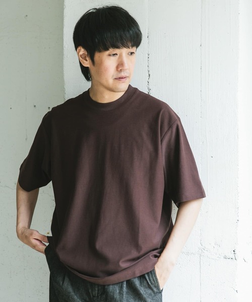 URBAN RESEARCH DOORS(アーバンリサーチドアーズ)の「ミラノリブシルケット ショートスリーブTシャツ(Tシャツ/カットソー・メンズ・グレー系その他/チャコールグレー/ブラウン・MEDIUM/LARGE)」の6枚目の写真