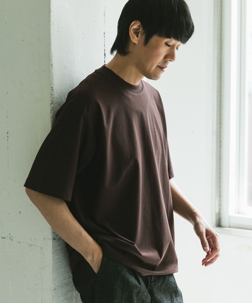 URBAN RESEARCH DOORS(アーバンリサーチドアーズ)の「ミラノリブシルケット ショートスリーブTシャツ(Tシャツ/カットソー・メンズ・グレー系その他/チャコールグレー/ブラウン・MEDIUM/LARGE)」の8枚目の写真