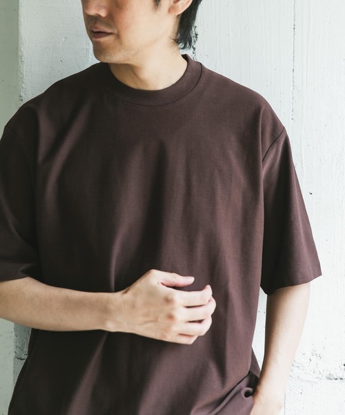 URBAN RESEARCH DOORS(アーバンリサーチドアーズ)の「ミラノリブシルケット ショートスリーブTシャツ(Tシャツ/カットソー・メンズ・グレー系その他/チャコールグレー/ブラウン・MEDIUM/LARGE)」の9枚目の写真